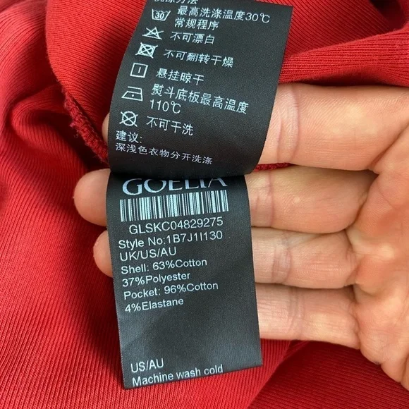 GOELIA High-Waisted Knitted Wide Leg Pull On Pants in Red size Medium (US 6) - Picture 7 of 9